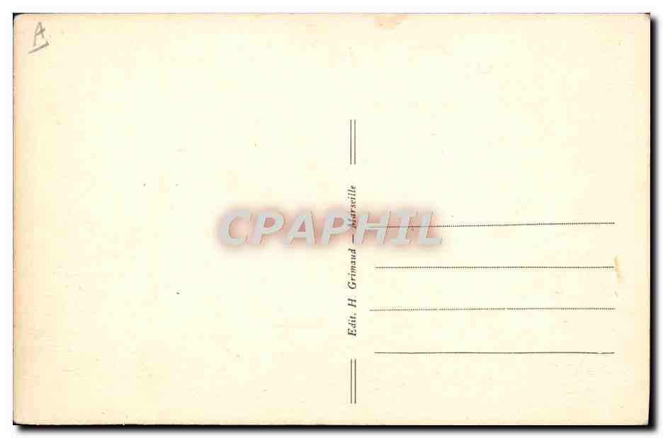 s/s Gouverneur Generaal TIRMAN — Franse schip — Ed. H. Grimaud, Marseille — Achterkant