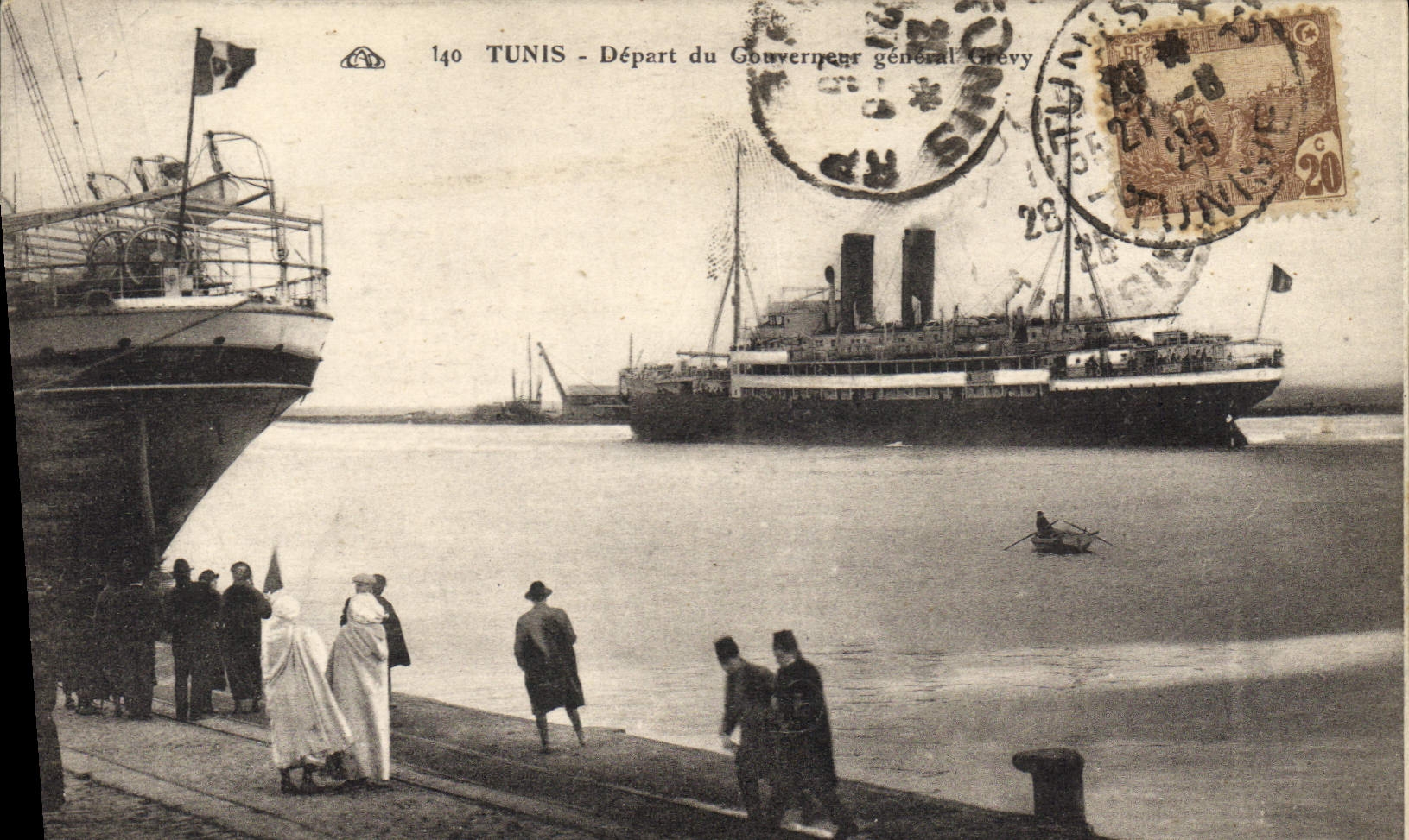 TUNIS - Départ du Gouverneur général Grévy — CPA n°140, éditeur Alsacienne des Arts Photographiques, Strasbourg