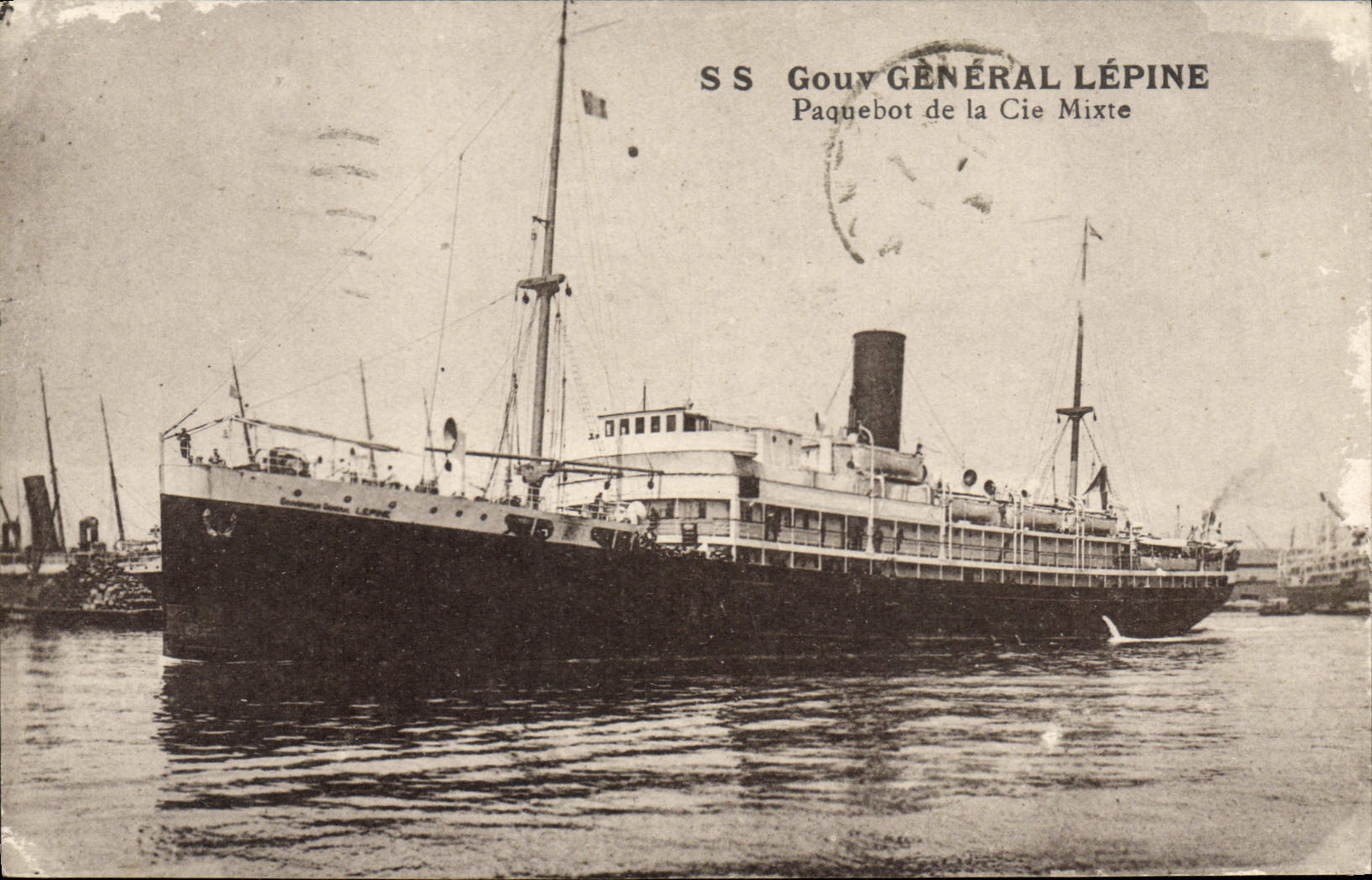 SS GOUV GÉNÉRAL LÉPINE — Paquebot de la Cie Mixte — Carte postale