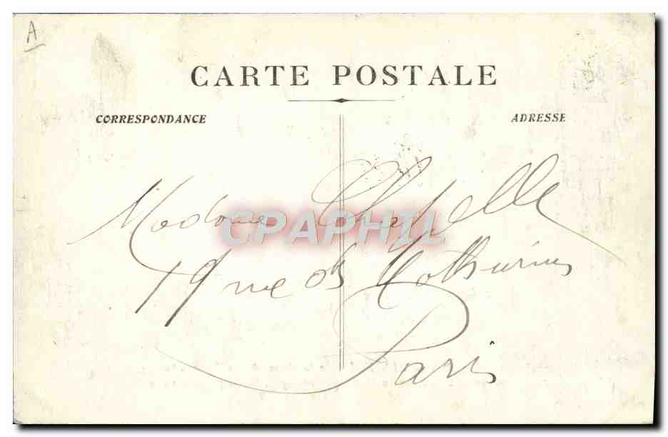 Transatlántico « GÉNÉRAL-CHANZY » de la Compagnie Transatlantique — naufragio en la costa de Menorca, 10 de febrero de 1910 — editor F.P.A. — Reverso
