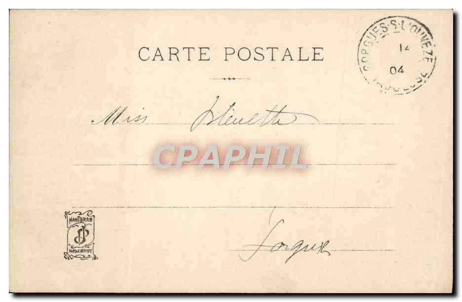 Scène amoureuse — IV — éditeur A.S. n° 14 — Verso