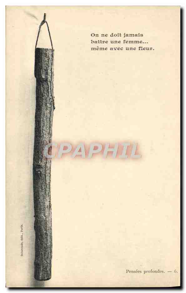 Bâton de bois — Pensées profondes — Boaurente, édit., Paris — n°6