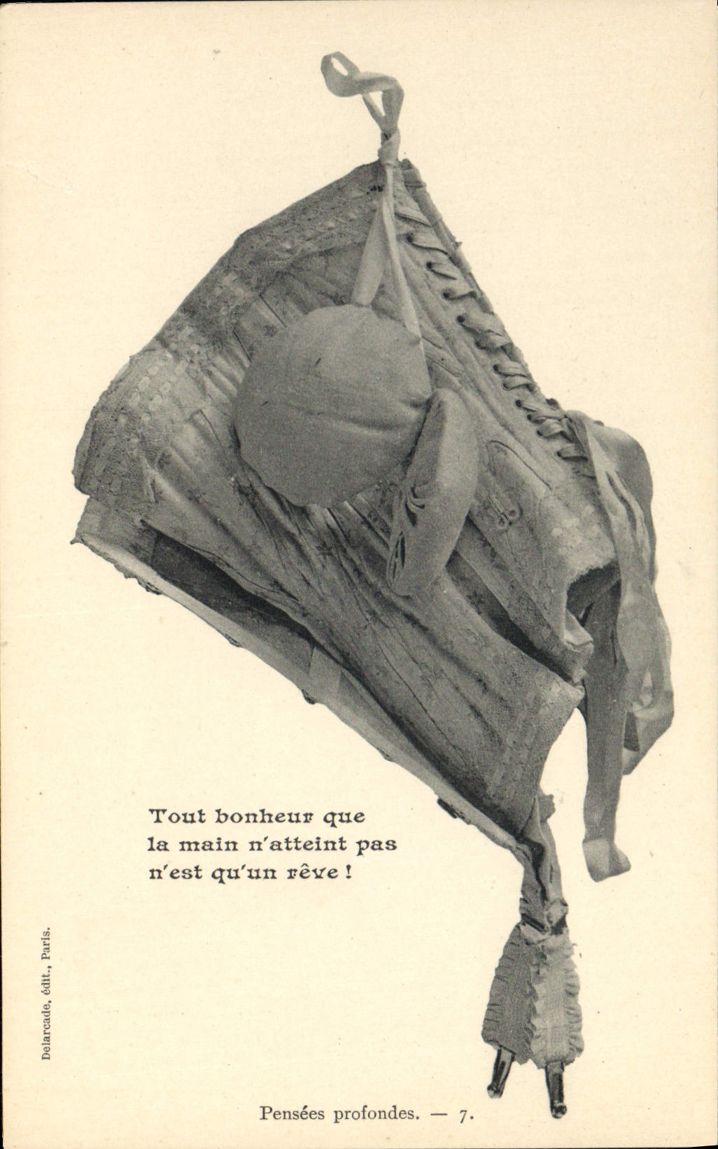 Chaussure et chapeau déchirés — Pensées profondes — Delarco, éd., Paris, n°7