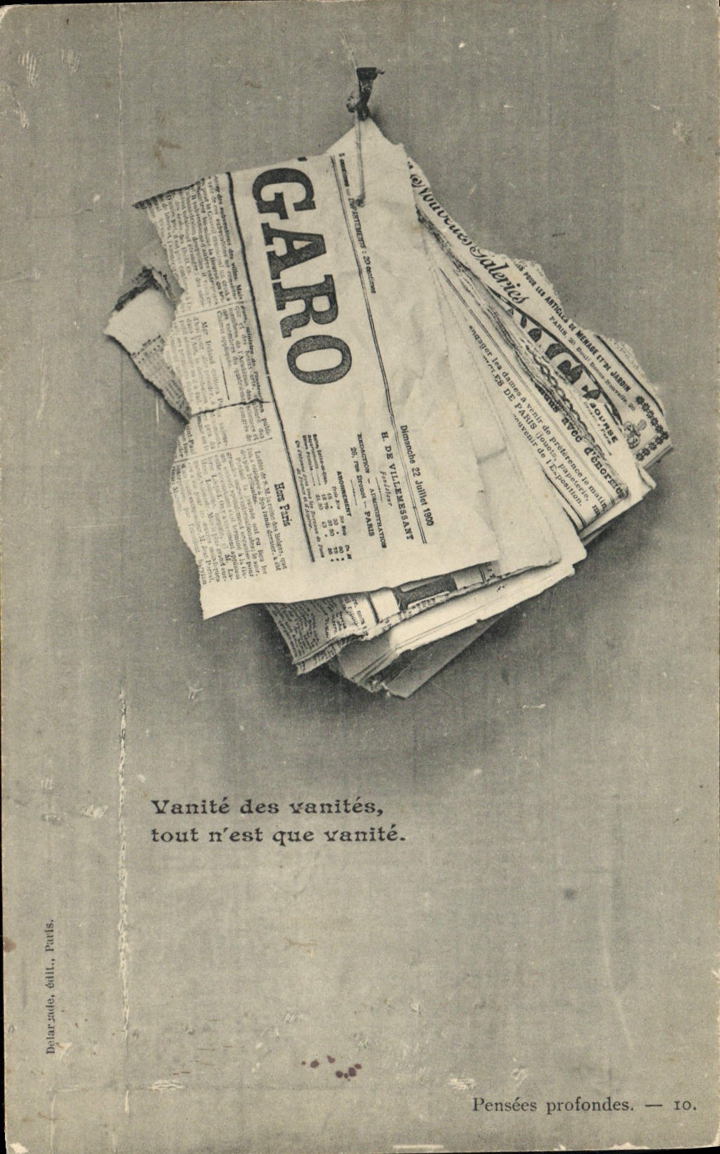 Vanité des vanités — Pensées profondes — Driacade, édit., Paris. — 10.