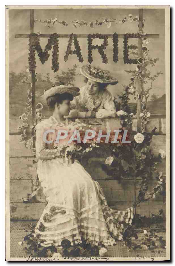 CPA Fantaisie Prenom Marie