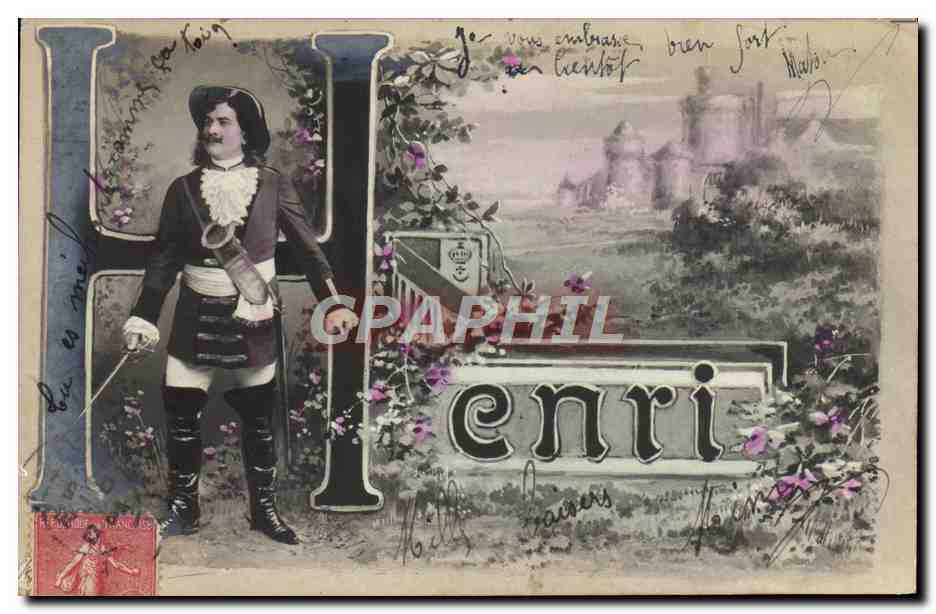 CPA Fantaisie Prenom Henri