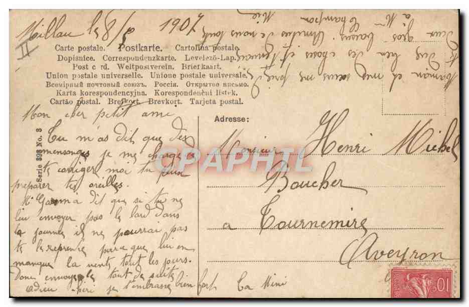 CPA Fantaisie Prenom Henri — Rückseite