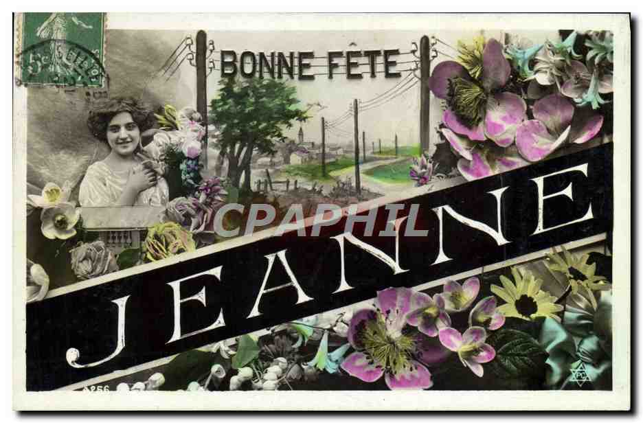 CPA Fantaisie Prenom Jeanne 