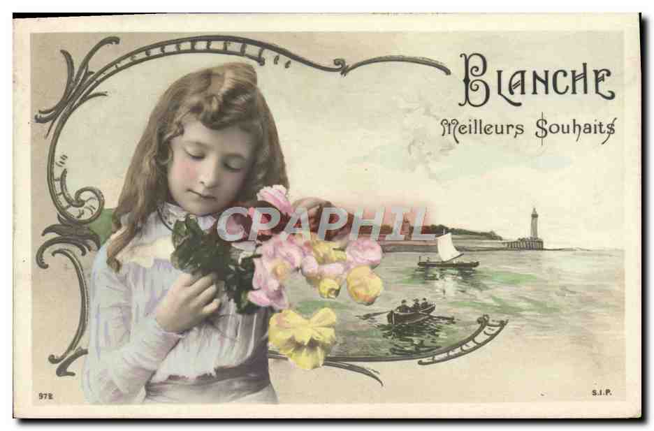 CPA Fantaisie Prenom Blanche Enfant