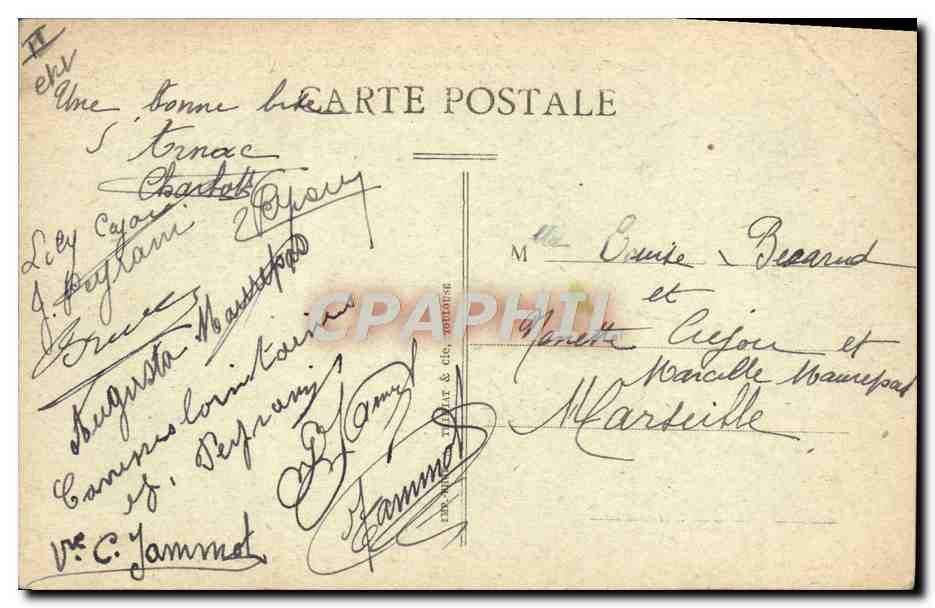 CPA Chevre Cantal Sommet du Puy-Mary Les pensionnaires par trop farouches regardent l'objectif  — Rückseite
