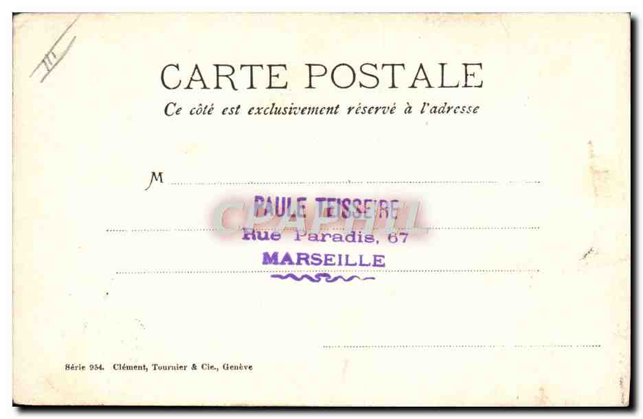 Cavalier et dame en costume de théâtre — Robert Pléz — Série 954 — Reverso