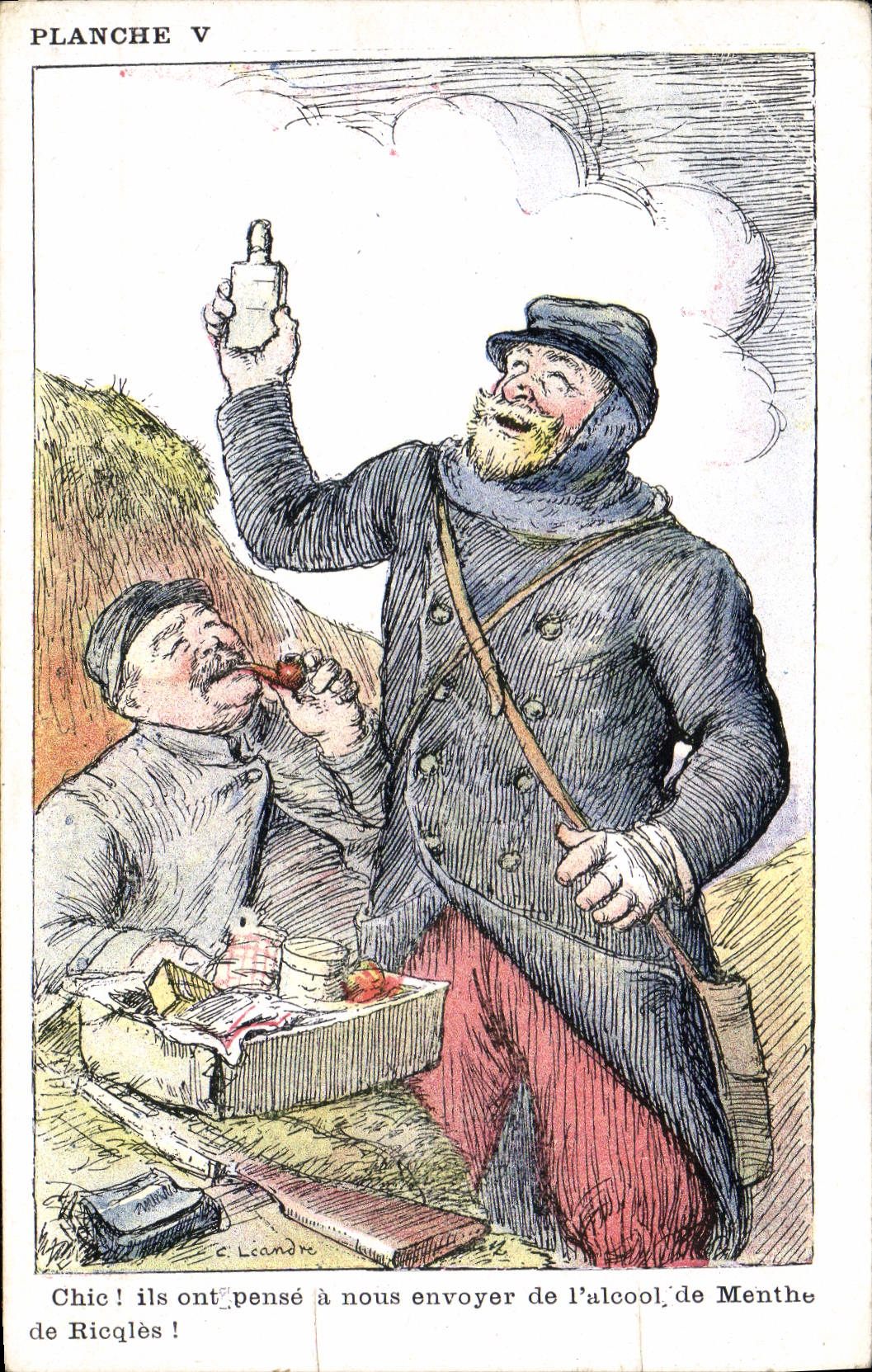 CPA Fantaisie Illustrateur Leandre Soldat Militaria Menthe de Ricqles