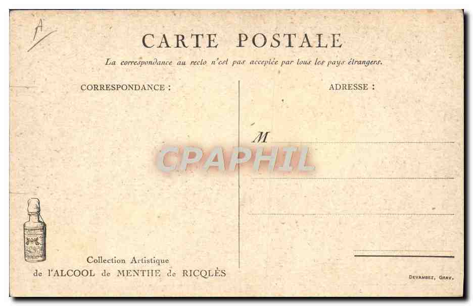 CPA Fantaisie Illustrateur Leandre Soldat Militaria Menthe de Ricqles — Rückseite