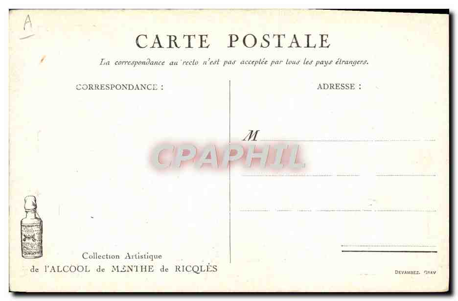 CPA Fantaisie Illustrateur Leandre Soldat Militaria Menthe de Ricqles — Rückseite