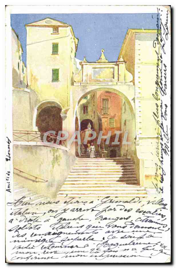 CPA Fantaisie Illustrateur Lessieux Menton