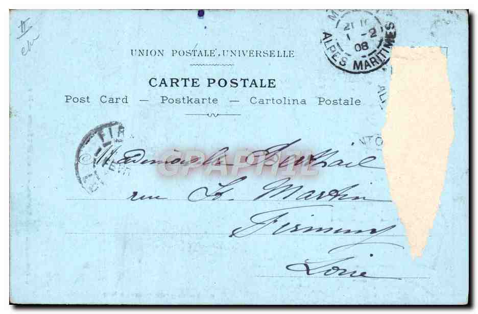 CPA Fantaisie Illustrateur Lessieux Menton — Rückseite