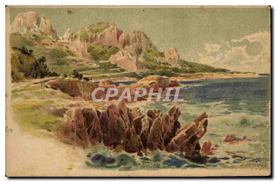 CPA Fantaisie Illustrateur Lessieux Corniche de l'Esterel