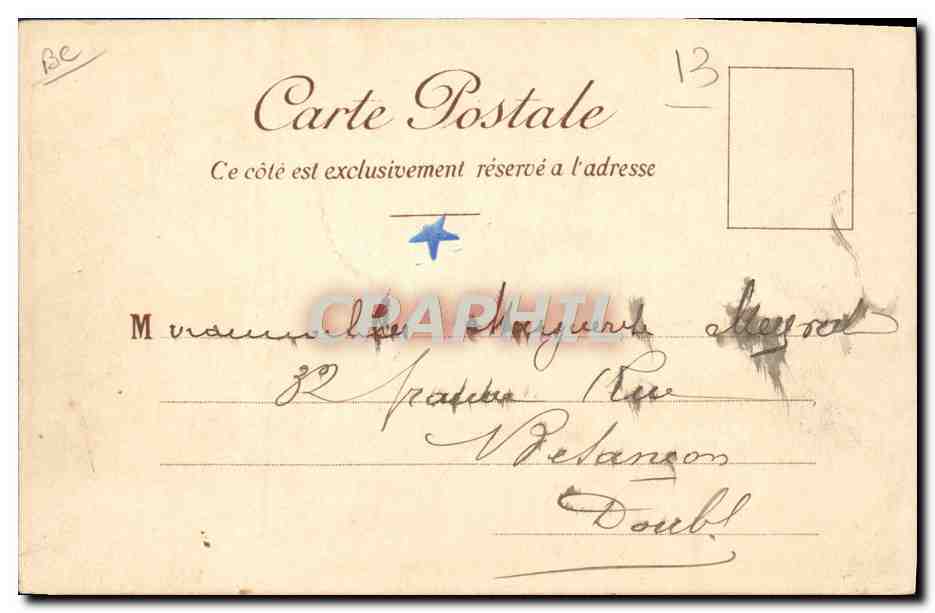 CPA Fantaisie Illustrateur Arrivee d'un transatlantique a Marseille Lessieux  — Rückseite
