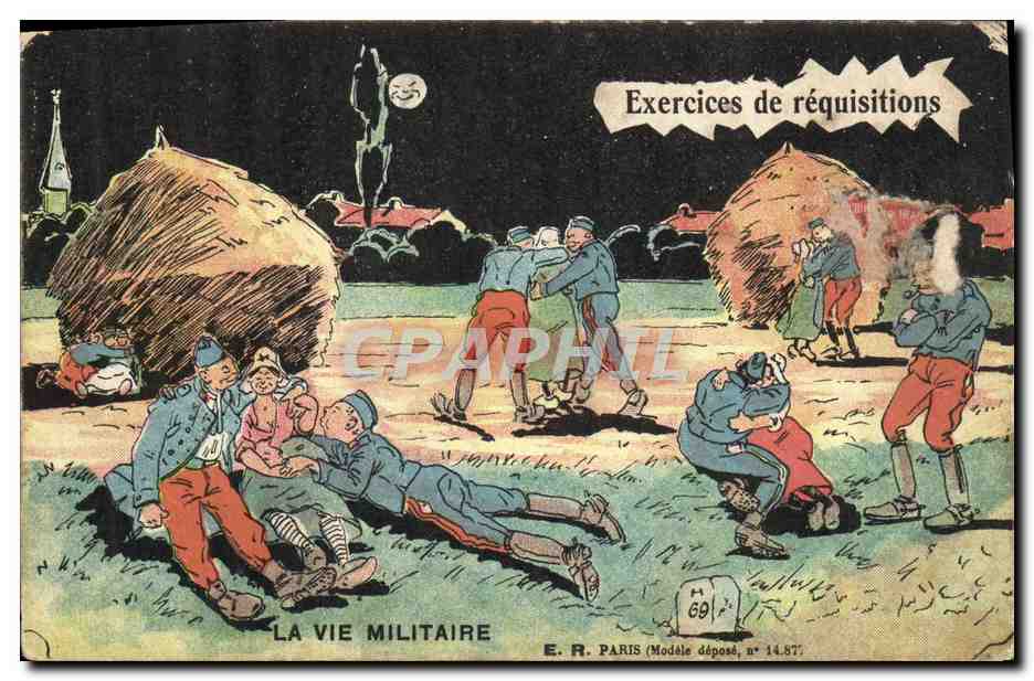 Exercices de réquisitions — La Vie Militaire — E.R. PARIS (Modèle déposé, n° 14.87)