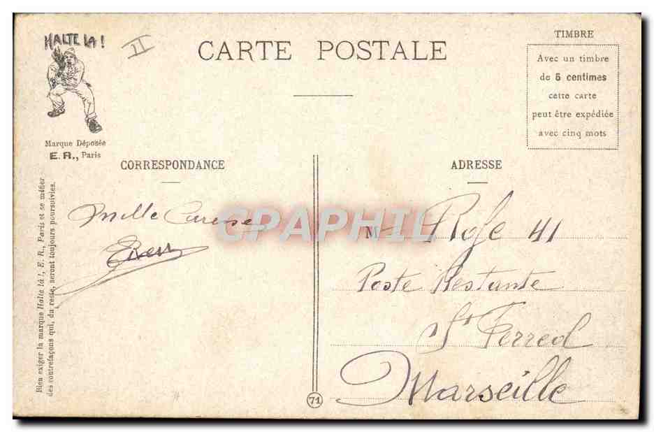 L'ARMÉE MODERNE — Le lever — E.R. PARIS (Modèle déposé, N°15/08) — Reverso