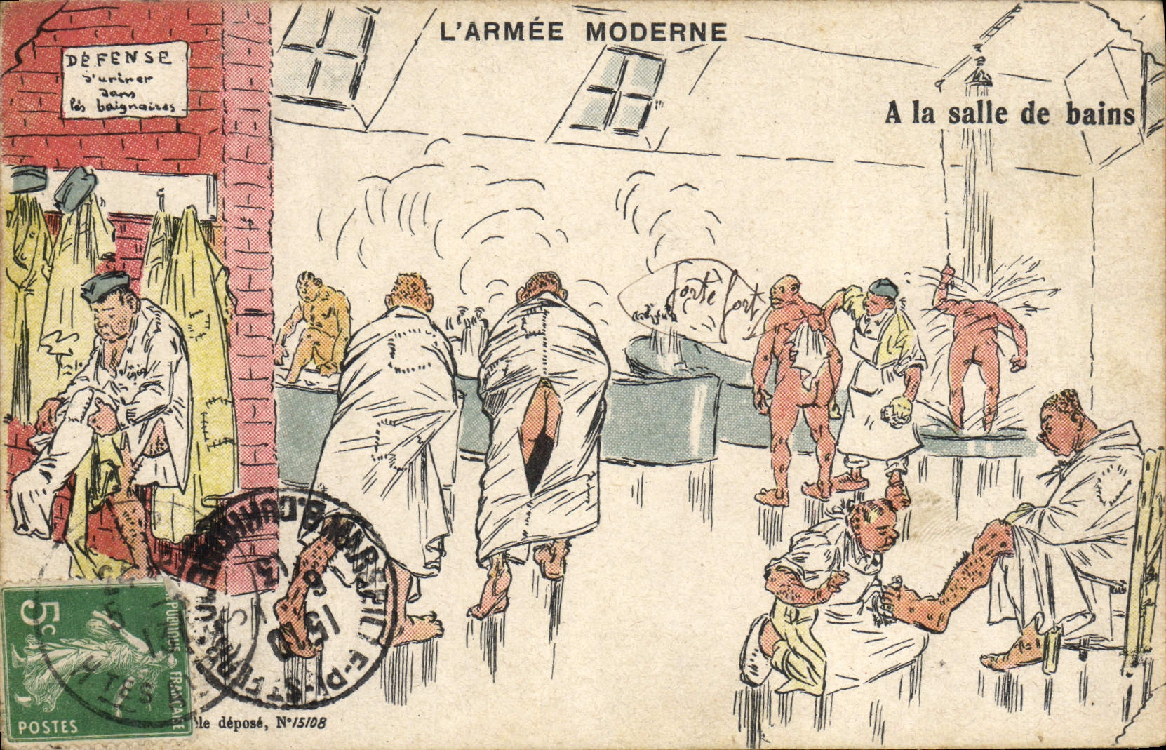 L'ARMÉE MODERNE — Défense d'uriner dans les baignoires — E.R., N°15/08