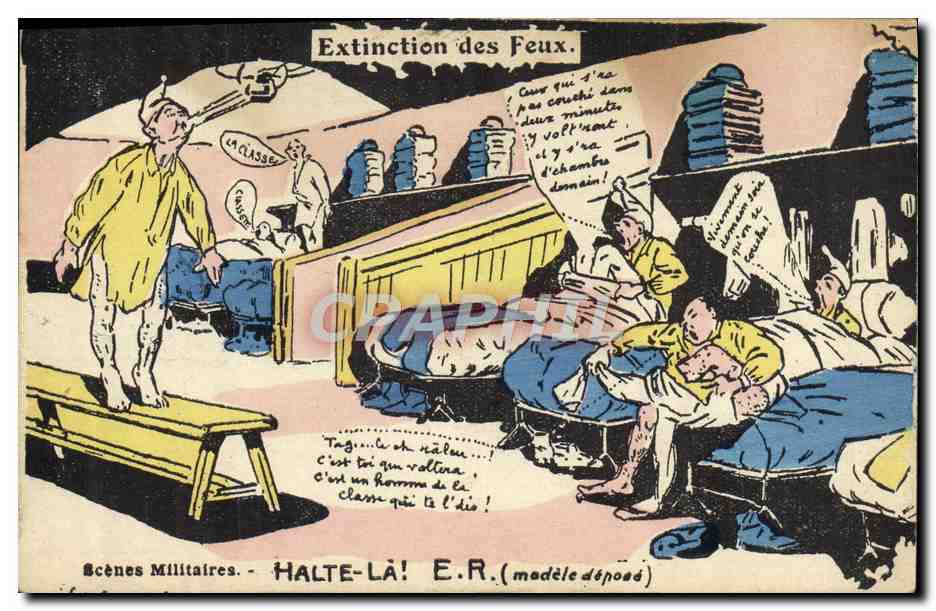Scènes Militaires — Extinction des Feux — HALTE-LÀ! E.R. (modèle déposé)
