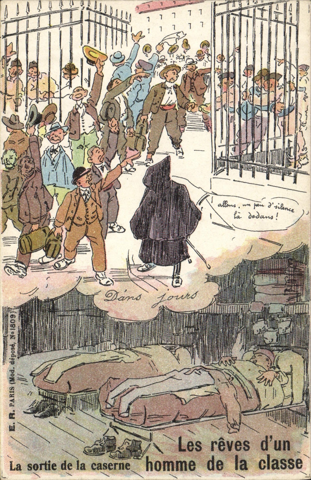 Les rêves d'un homme de la classe — La sortie de la caserne — E.R. Paris, n°1809