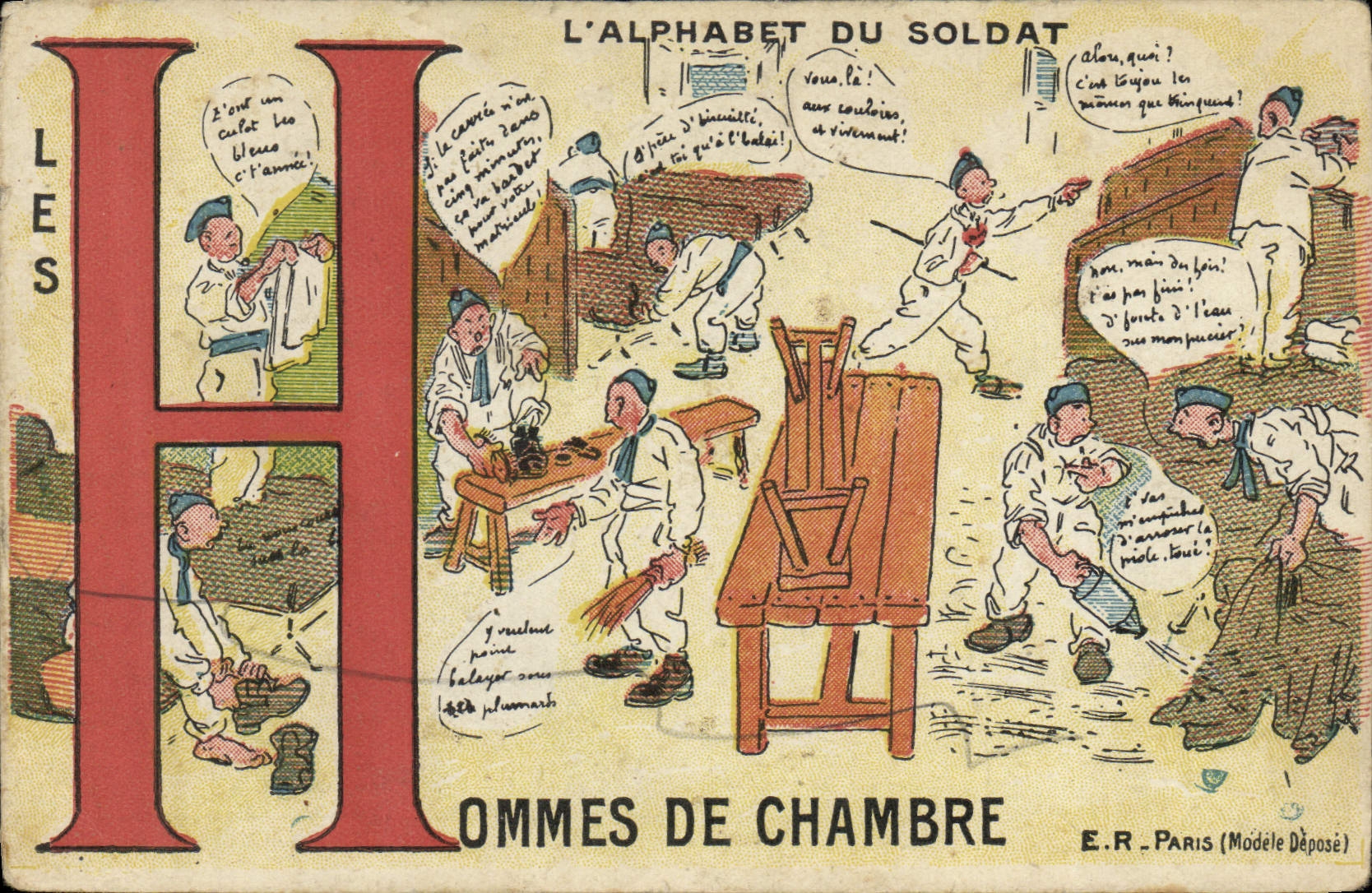 Les Hommes de Chambre — L'Alphabet du Soldat — E.R. Paris (Modèle Déposé)