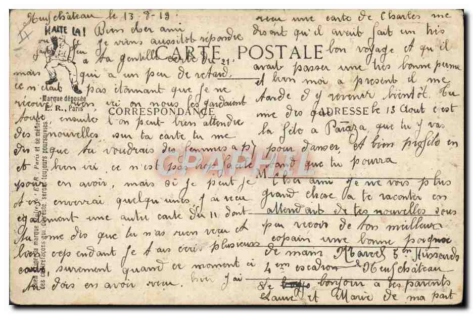 Les Hommes de Chambre — L'Alphabet du Soldat — E.R. Paris (Modèle Déposé) — Reverso
