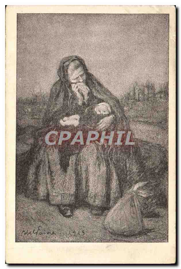 CPA Fantaisie Femme Secours National