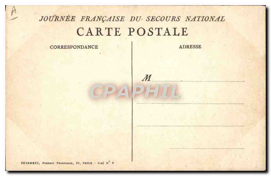 CPA Fantaisie Militaria Marianne — Verso