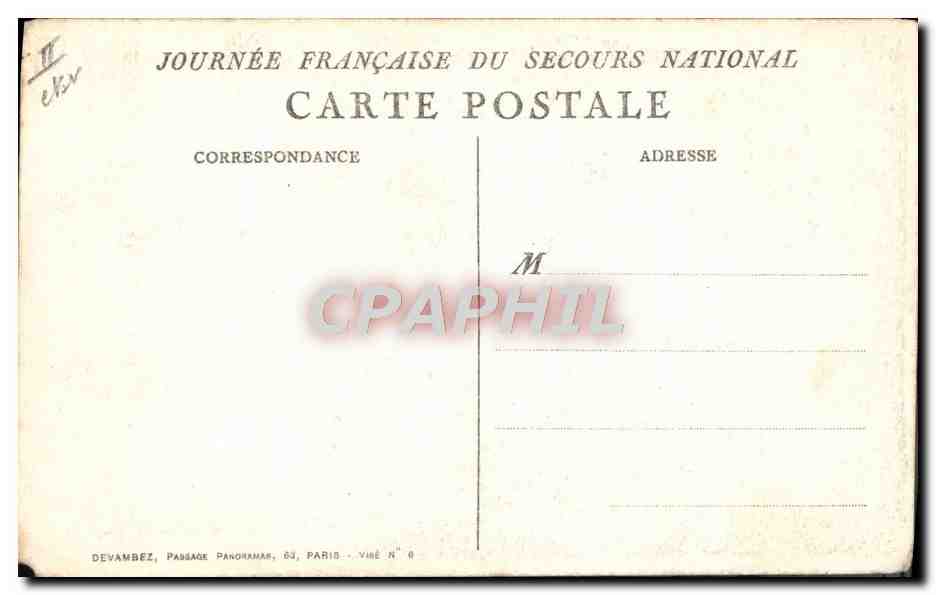 CPA Fantaisie Militaria Marianne — Rückseite