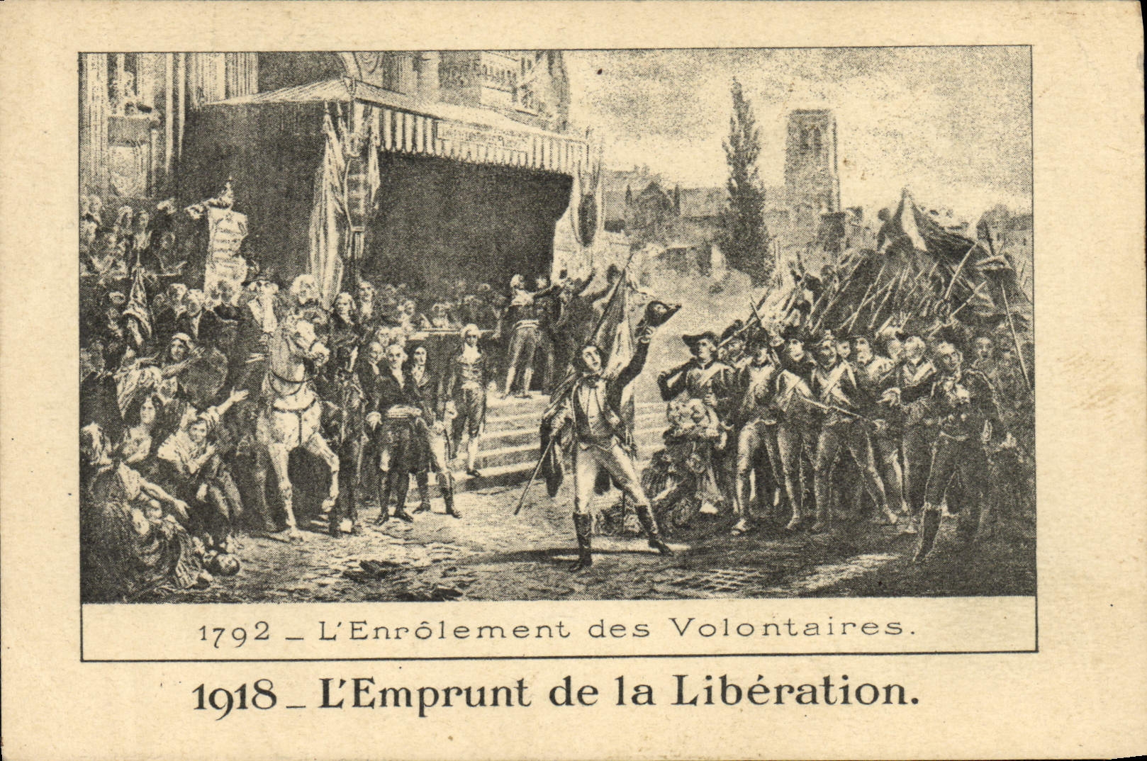 CPA Fantaisie Militaria Emprunt de la liberation 1918