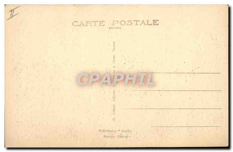 CPA Folklore Bretagne Vieille fileuse de Quimperle  — Verso