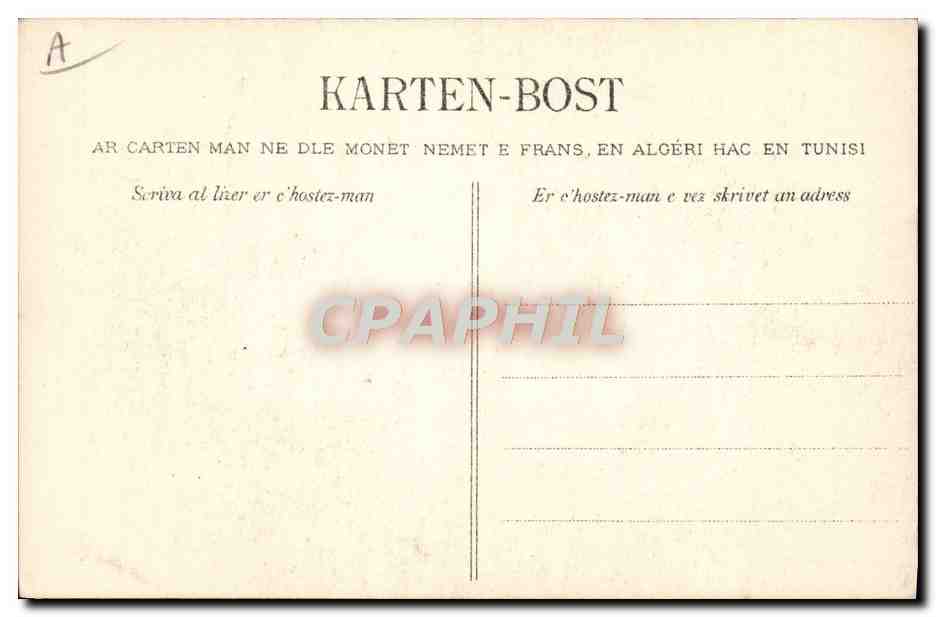 CPA Folklore Premier embarquement d'un jeune mousse breton Conseils paternels Courage La bolee du depart  — Verso