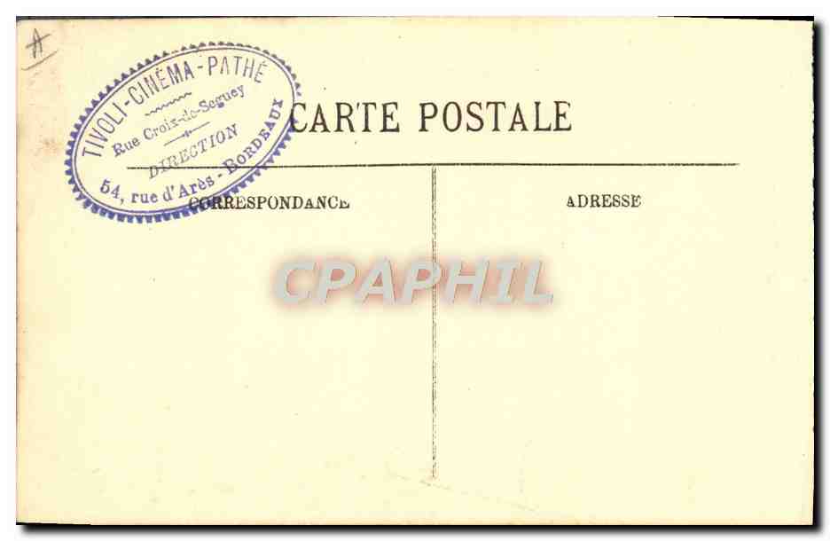 CPM Cinema M Ravet Mousquetaire Tivoli Cinema Rue Croix de Seguey Bordeaux — Rückseite