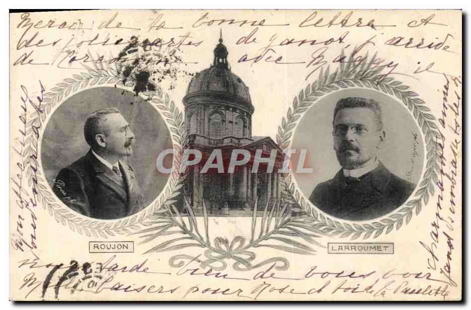 Deux hommes — portraits encadrés — éditeur Les Annales Politiques et Littéraires, n° 104