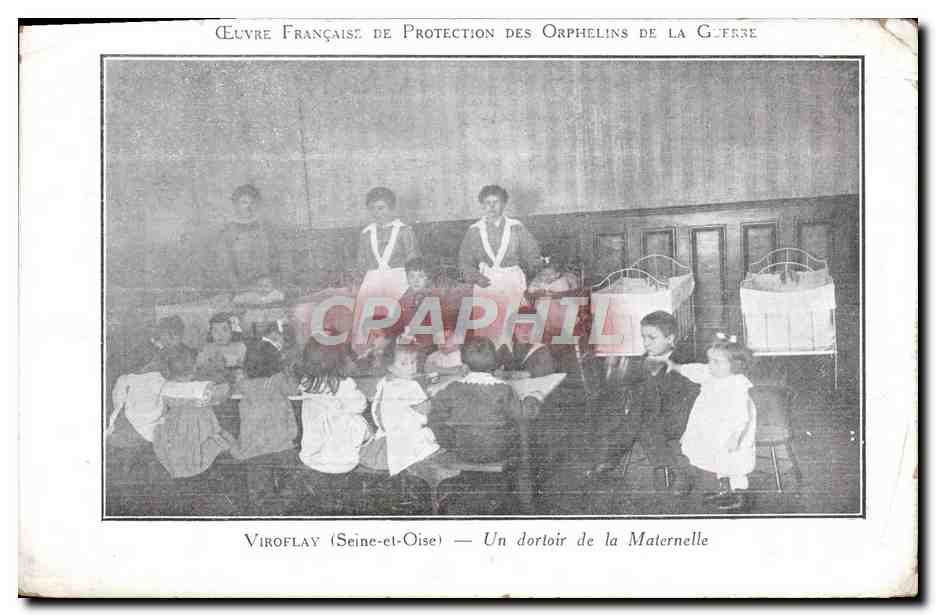 Viroflay (Seine-et-Oise) — Ein Schlafraum der Maternelle — Französisches Werk zur Schutz der Kriegswaisen
