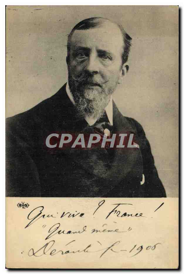 Portrait d'un homme barbu — 'Gru vive ! France ! Grand mère' — éditeur B.T.A. n° 1908