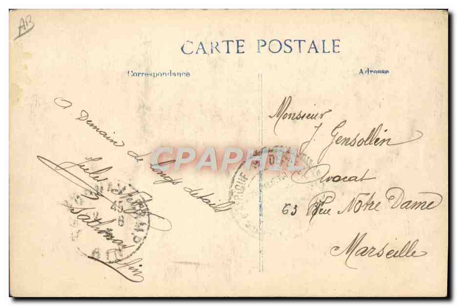 Portrait d'un homme barbu — 'Gru vive ! France ! Grand mère' — éditeur B.T.A. n° 1908 — Reverso