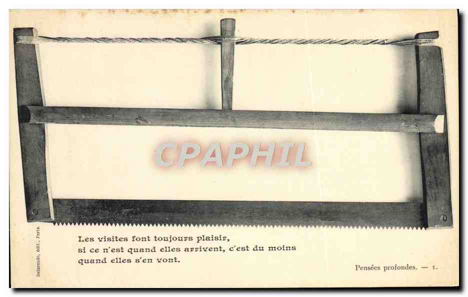 CPA Pensees profondes Scie