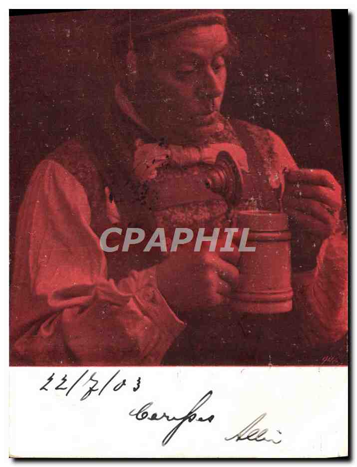 CPA Folklore Tabac Homme Pipe