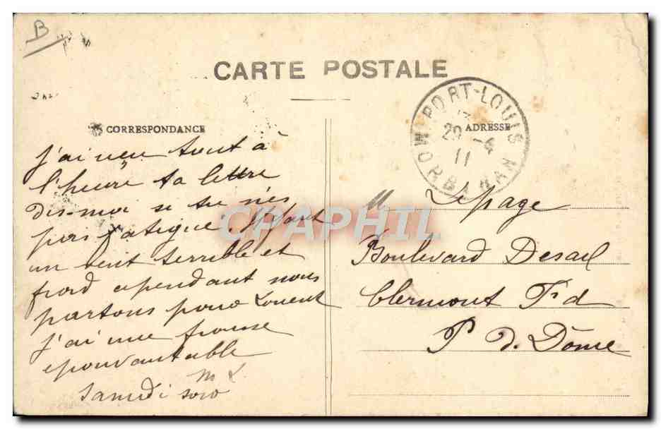 CPA Folklore Tabac Vieille femme de Fouesnant fumant son corn tan Briquet Breton — Verso