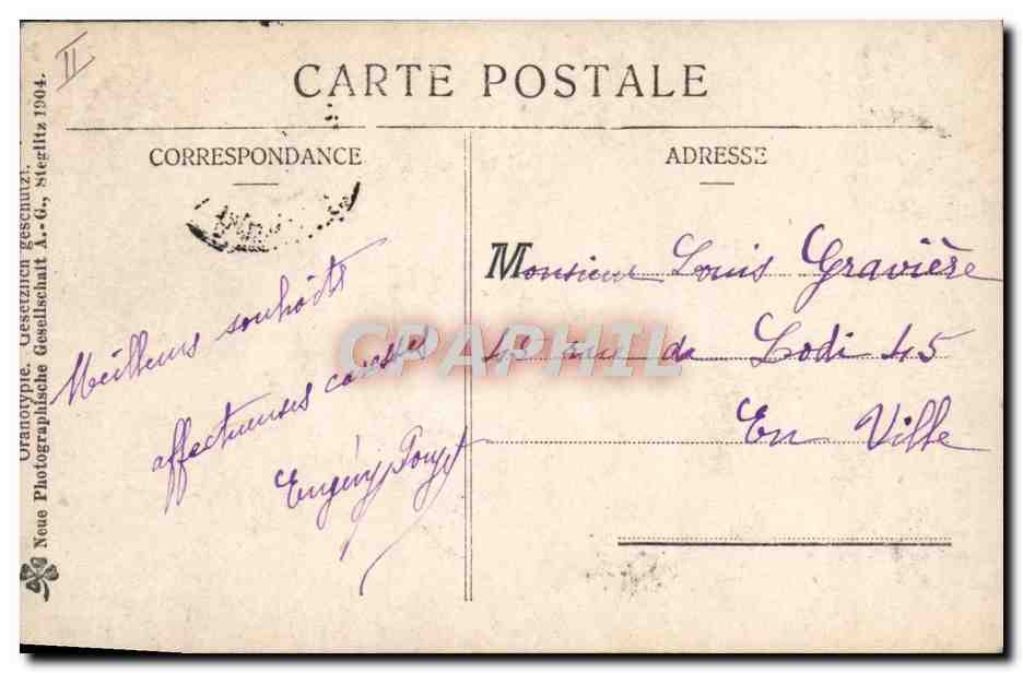 CPA Folklore Tabac Enfant Pipe — Verso