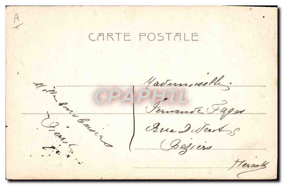 CPA Folklore Tabac Enfant Pipe Journal La Tribuna — Verso