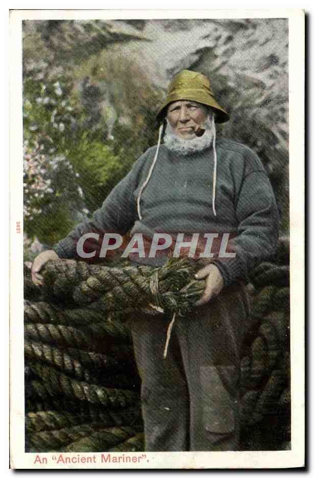 CPA Folklore Tabac Pipe An ancient mariner