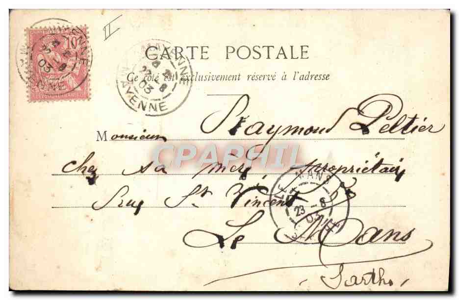 CPA Folklore Tabac Enfants La premier pipe  — Verso