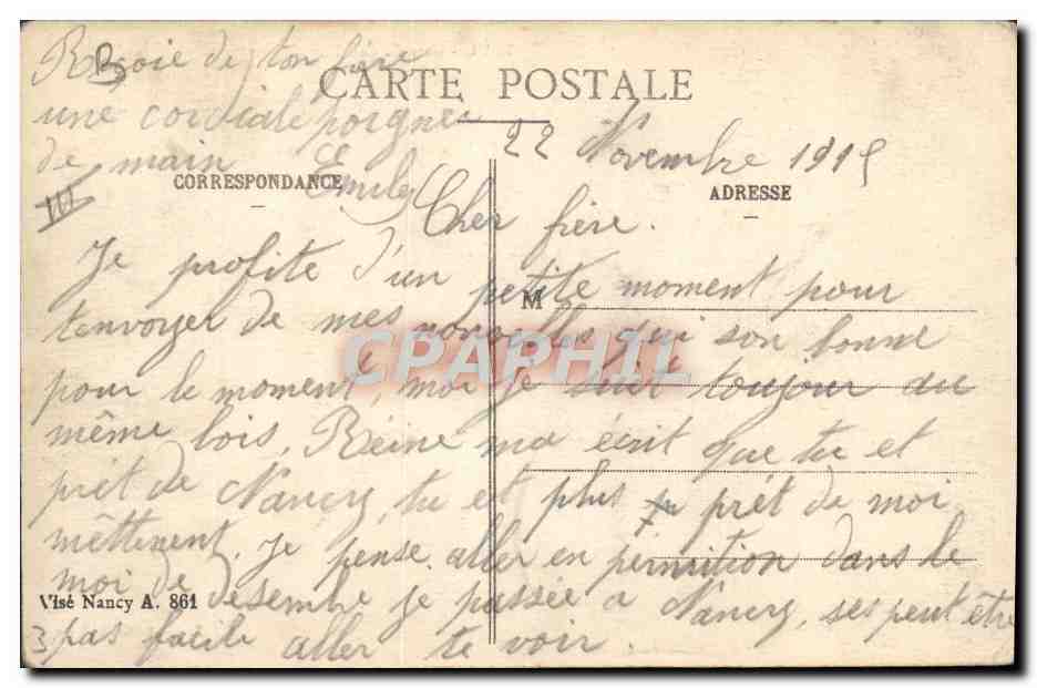 CPA Bateau Peniche Toul Gare du canal — Back