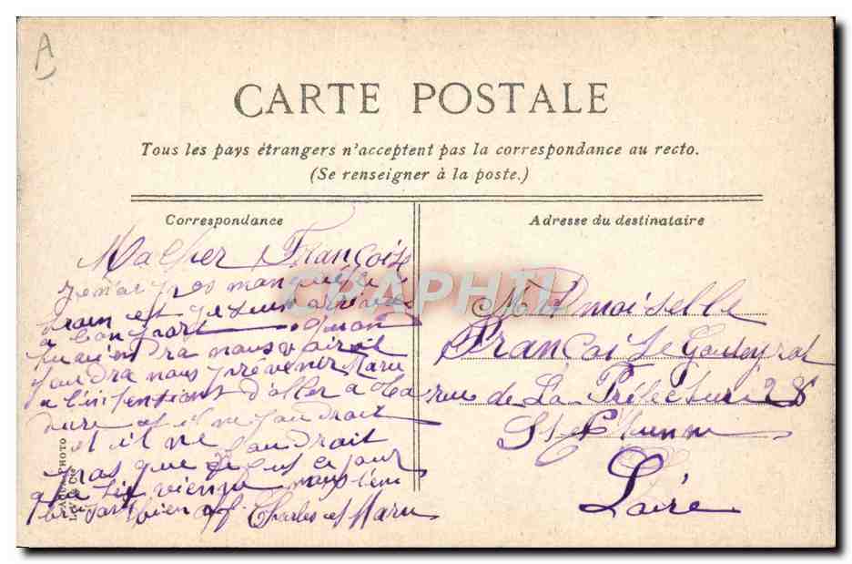 CPA Bateau Peniche Lyon Le bateau lavoir  — Back