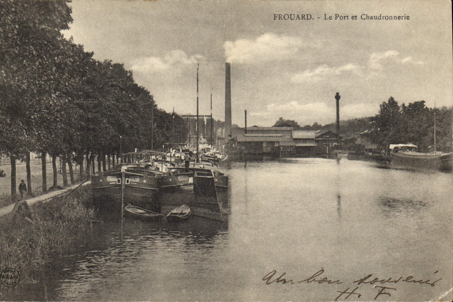 CPA Bateau Peniche Frouard Le port et chaudronnerie 